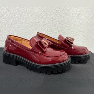 Mudd Kids Burgundy Moccasins with Bow Size 13